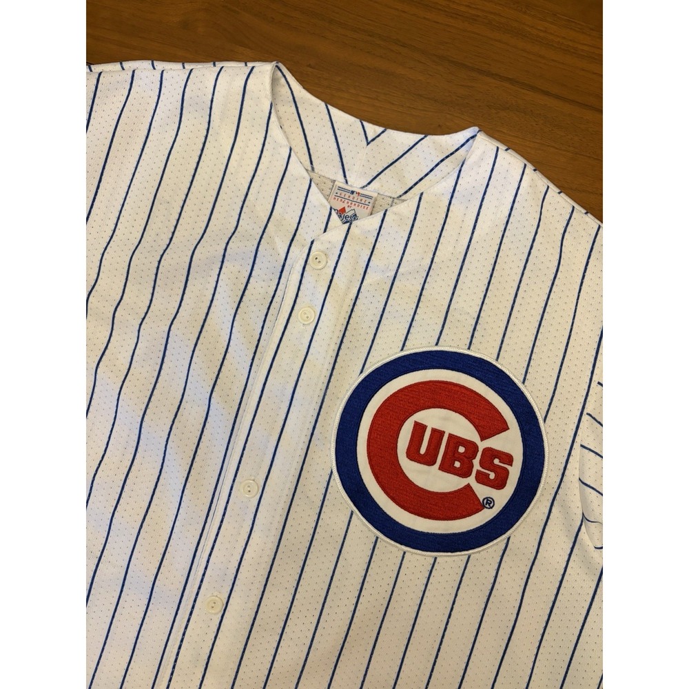 Vintage Chicago Cubs Sammy Sosa Jersey Majestic 90s Mens XL Pinstripe USA Made